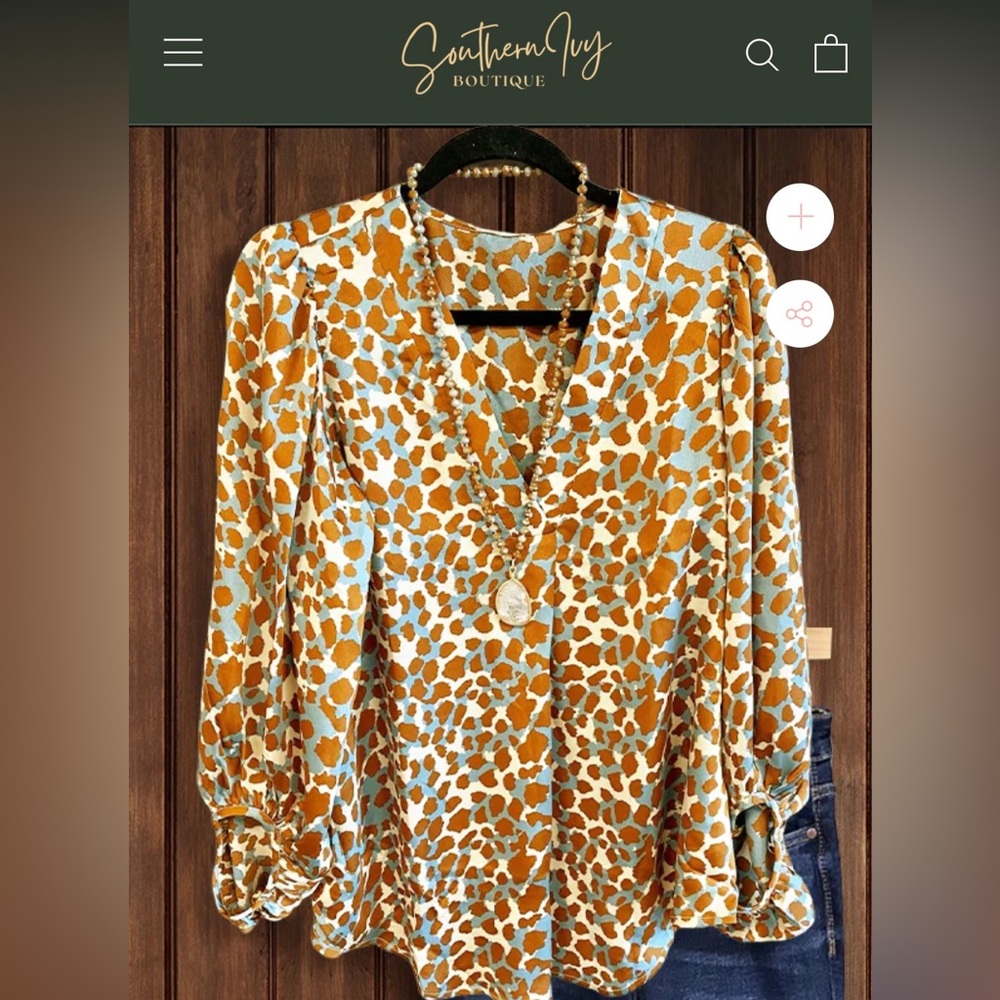 Multicolor jaguar print top